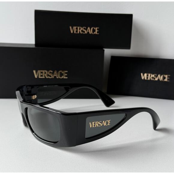NEW Versace VE4482 Black Shielded Sunglasses - Picture 5 of 6